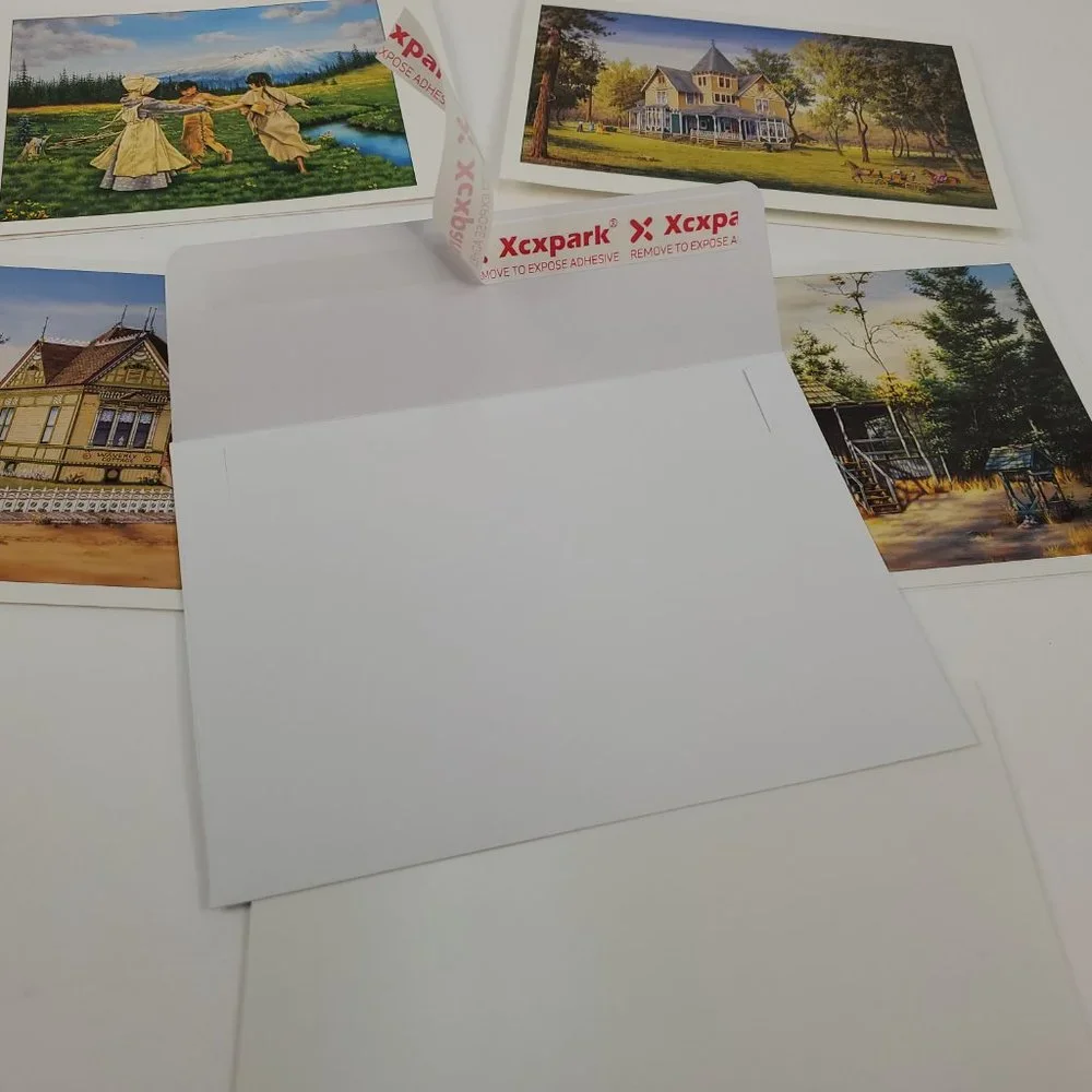 BLANK NOTE Cards W/Envelopes 15‎ Pk. Oil Paintings 1800's American West 5